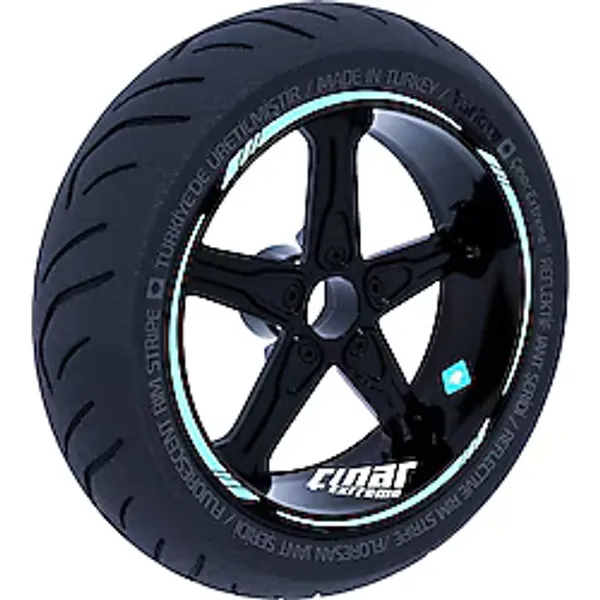 Çınar Extreme Nane Yeşili 4 Parçalı Keskin Jant Şeridi Sticker