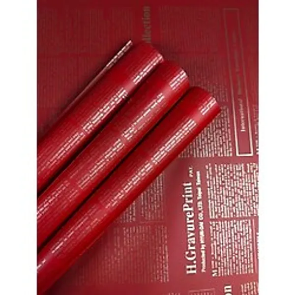 ÇINARASYADAHOME Kırmızı Gazete Desenli Gold Yazılı Buket Ambalaj Kağıdı Retro Şık Çiçek Hediye Paketi 57x57 4 Adet