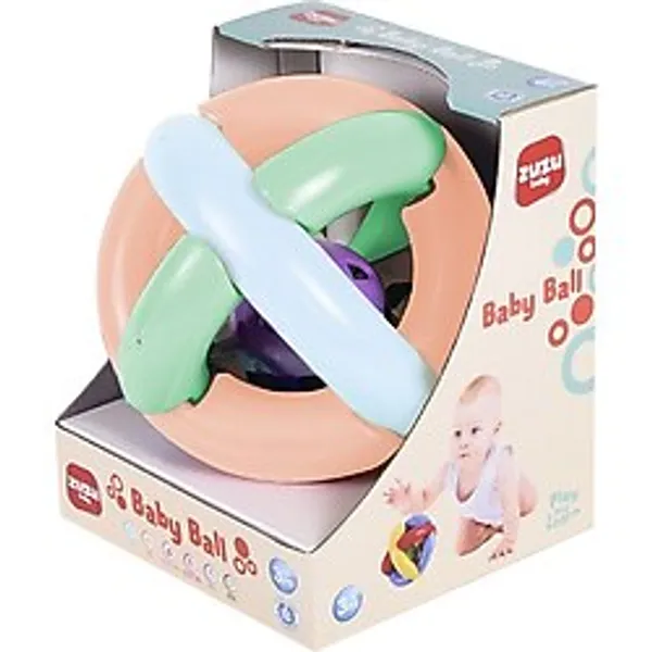 Çıngıraklı Bebek Topu Dişlik Emeklemeye Yardımcı Banyo Oyuncağı Ergonomik Tasarım 3+ Ay İçin Bpa Içermeyen Kaliteli Plastik Büyük Boy Orijinal - Çok Renkli