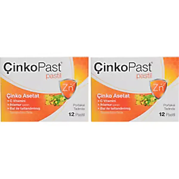 Çinkopast Portakal Ihlamur ve Ballı 12'li Pastil 2 Adet