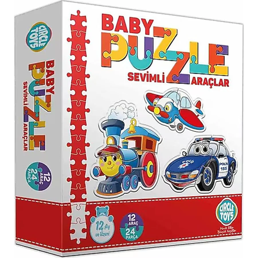 Circle Toys Baby Puzzle Sevimli Araçlar
