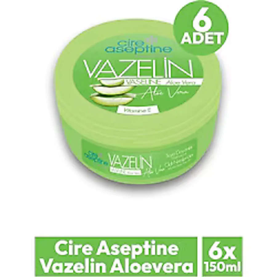 Cire Aseptine Aloevera Vazelin 150 ml 6 Adet