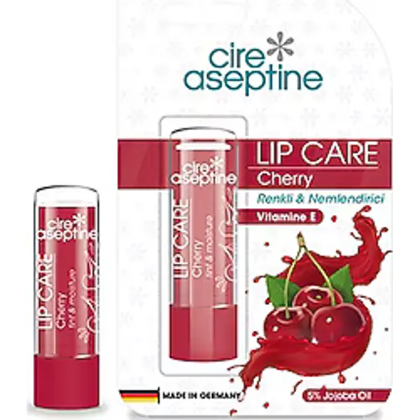 Cire Aseptine Cherry Nemlendirici Renkli Dudak Bakım Kremi