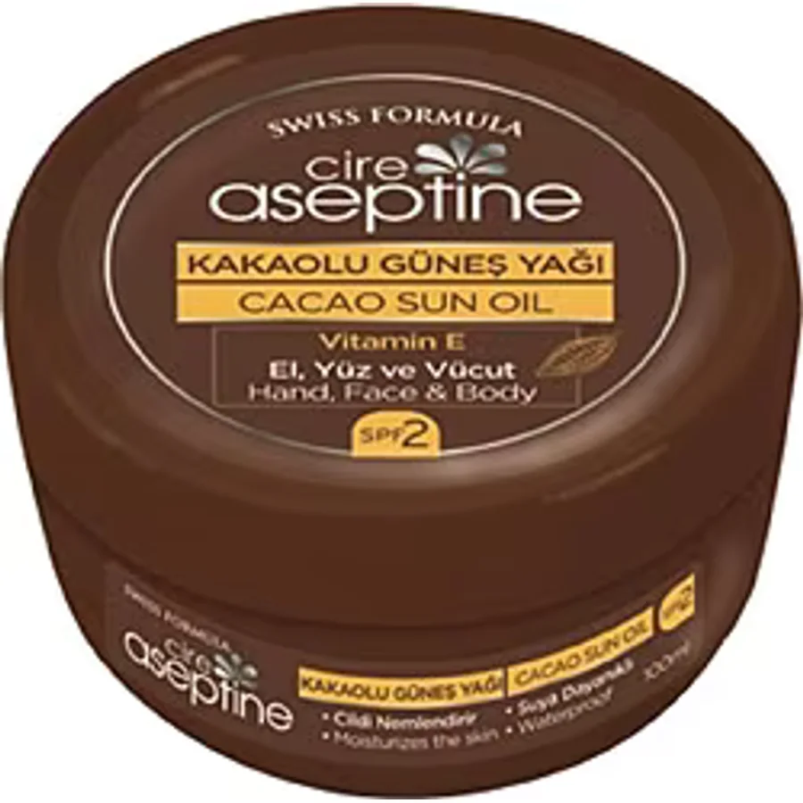 Cire Aseptine Kakao Yağı 100 ml 2 Faktör Bronzlaştırıcı Yağ