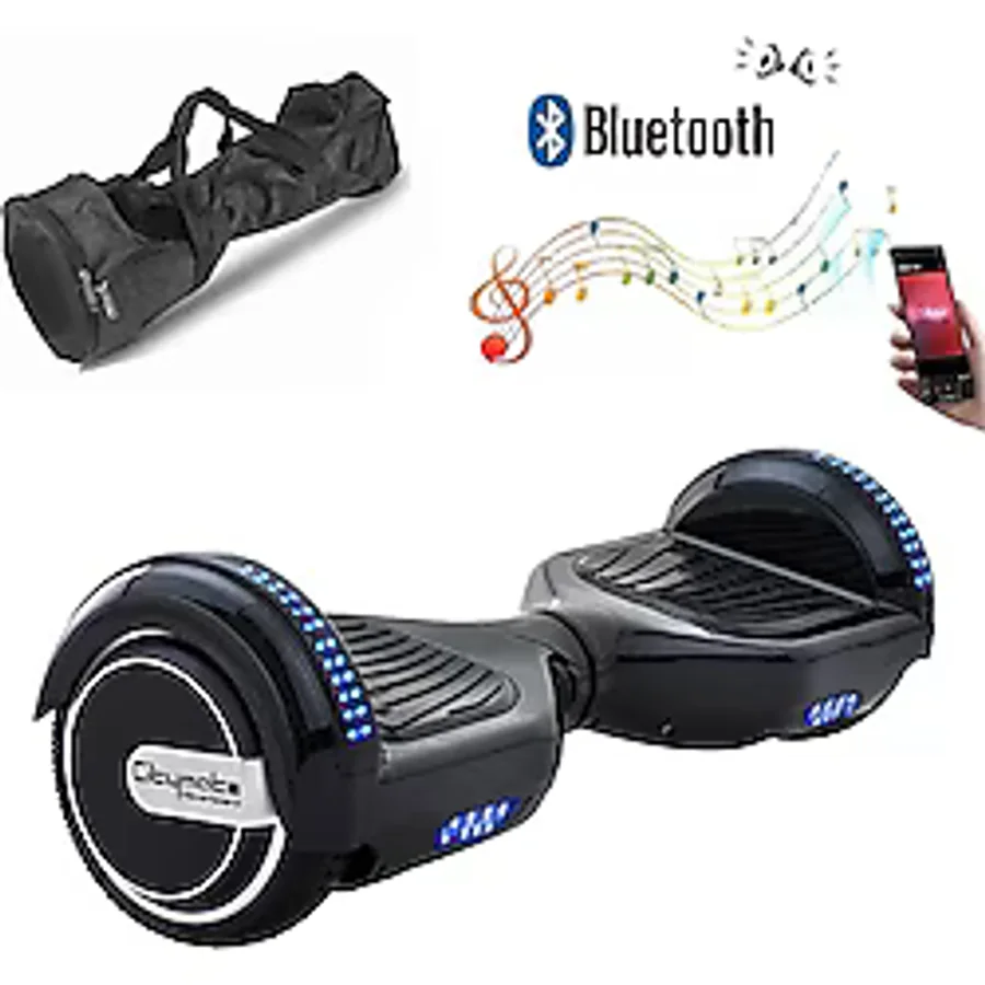 Citymate Hoverboard Elektrikli Kaykay Bluetooth Çanta Led 6.5 Siyah