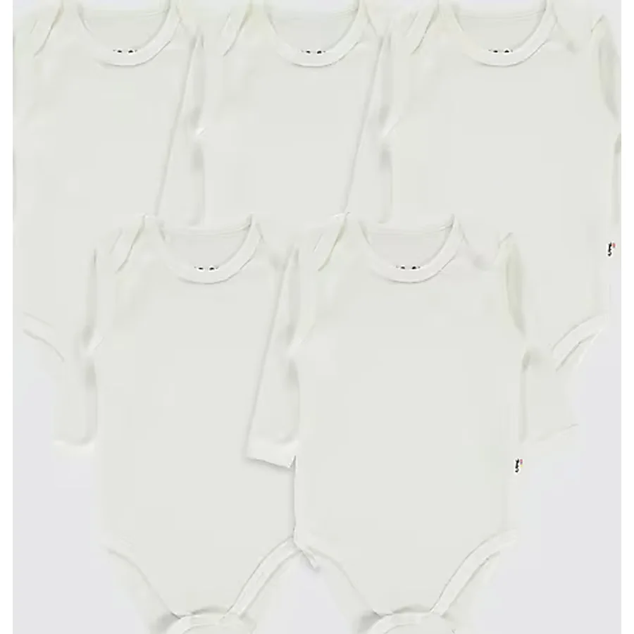 Civil Baby Bebek 5'li Çıtçıtlı Badi 3-9 Ay Beyaz