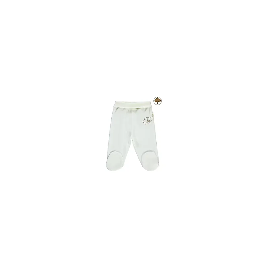Civil Baby Bebek Organik Patikli Tek Alt 0-6 Ay Ekru