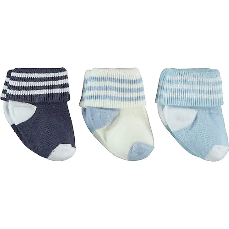 Civil Baby Erkek Bebek 3'lü Çorap Set 0-6 Ay Lacivert