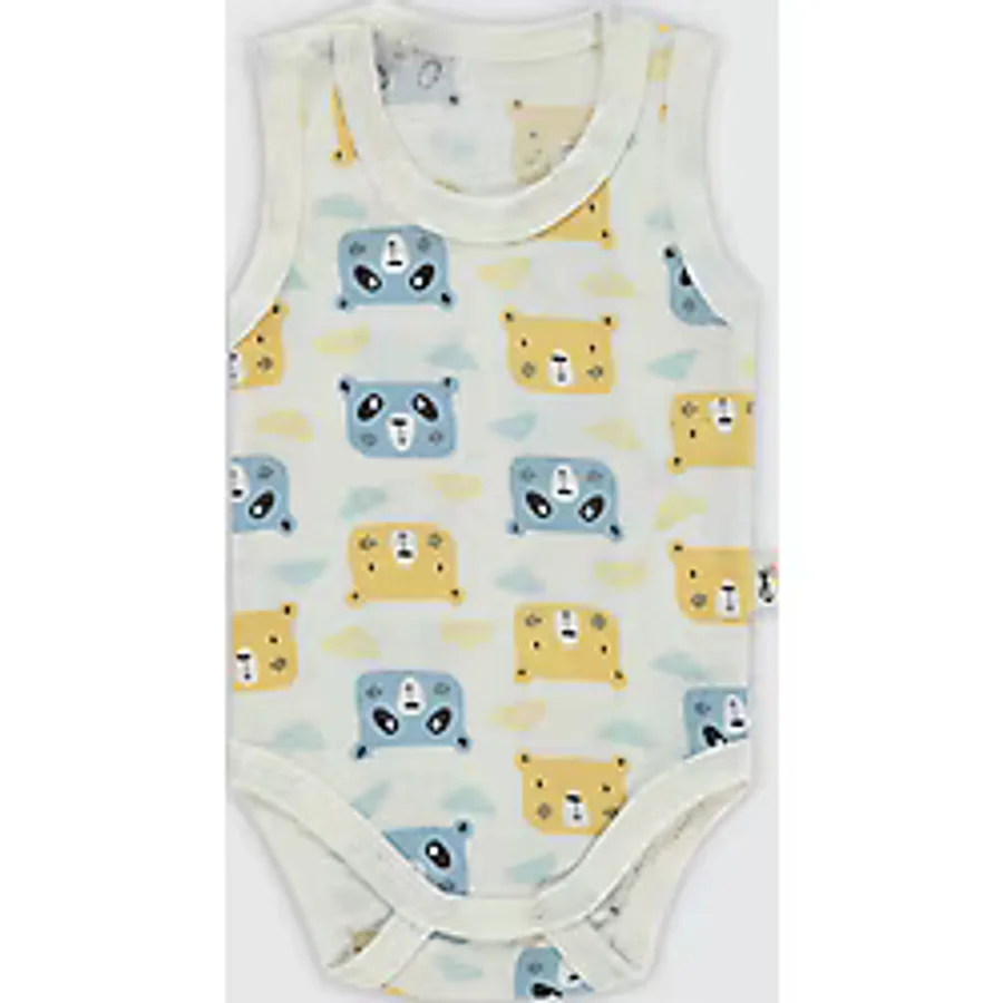 Civil Baby Erkek Bebek Çıtçıtlı Badi 1-36 Ay Ekru