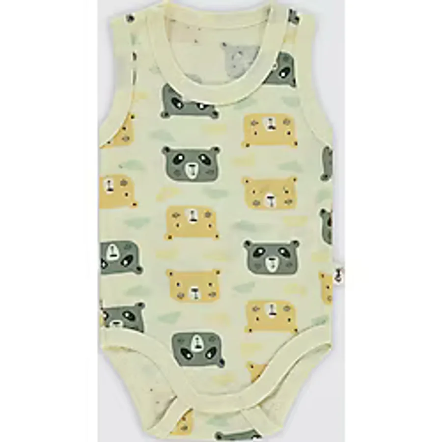 Civil Baby Erkek Bebek Çıtçıtlı Badi 1-36 Ay Taş Rengi
