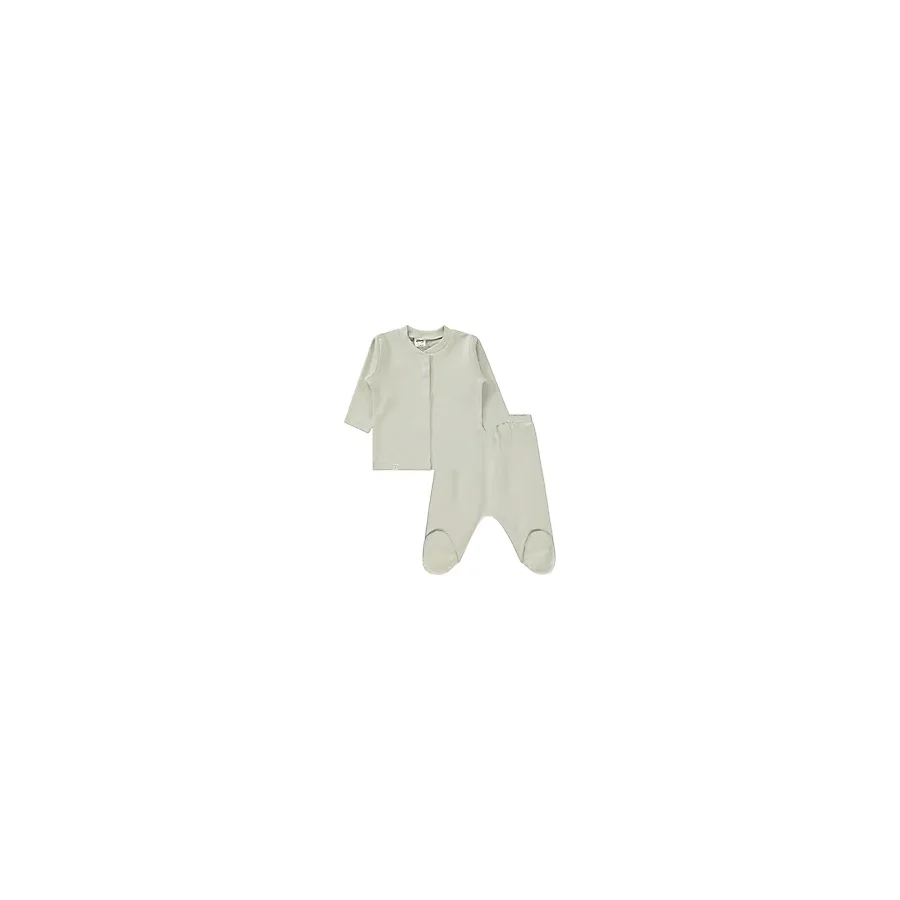 Civil Baby Erkek Bebek Pijama Takımı 1-6 Ay Taş Rengi - 6 - 9 Ay