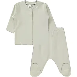 Civil Baby Erkek Bebek Pijama Takımı 1-6 Ay Taş Rengi