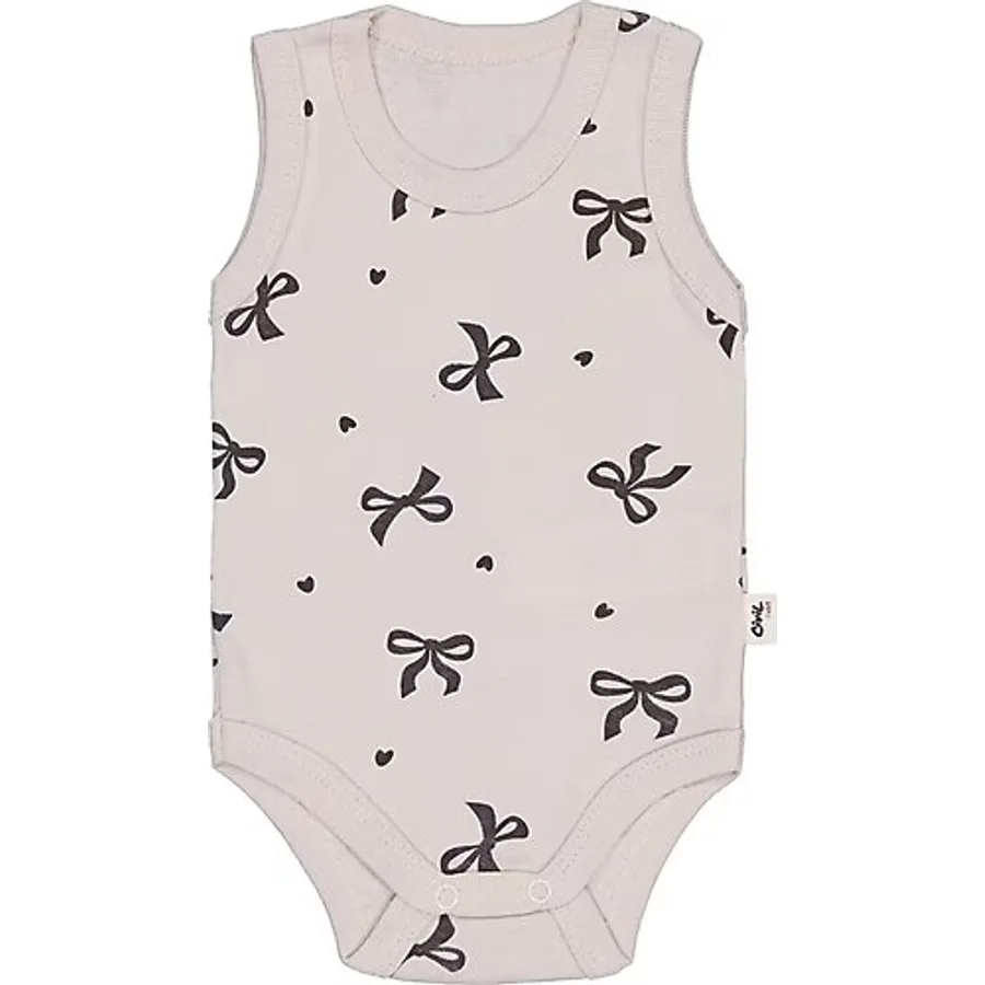 Civil Baby Fiyonk Empirme 1-36 Ay Çıtçıtlı Badi - Bej 3-6 Ay
