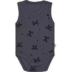 Civil Baby Fiyonk Empirme 1-36 Ay Çıtçıtlı Badi - Gri 1-3 Ay