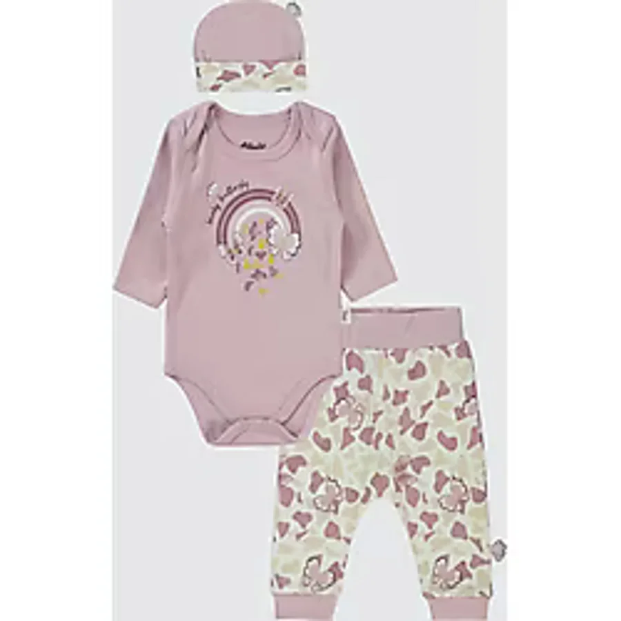 Civil Baby Kız Bebek 3'lü Takım 6-18 Ay Lila