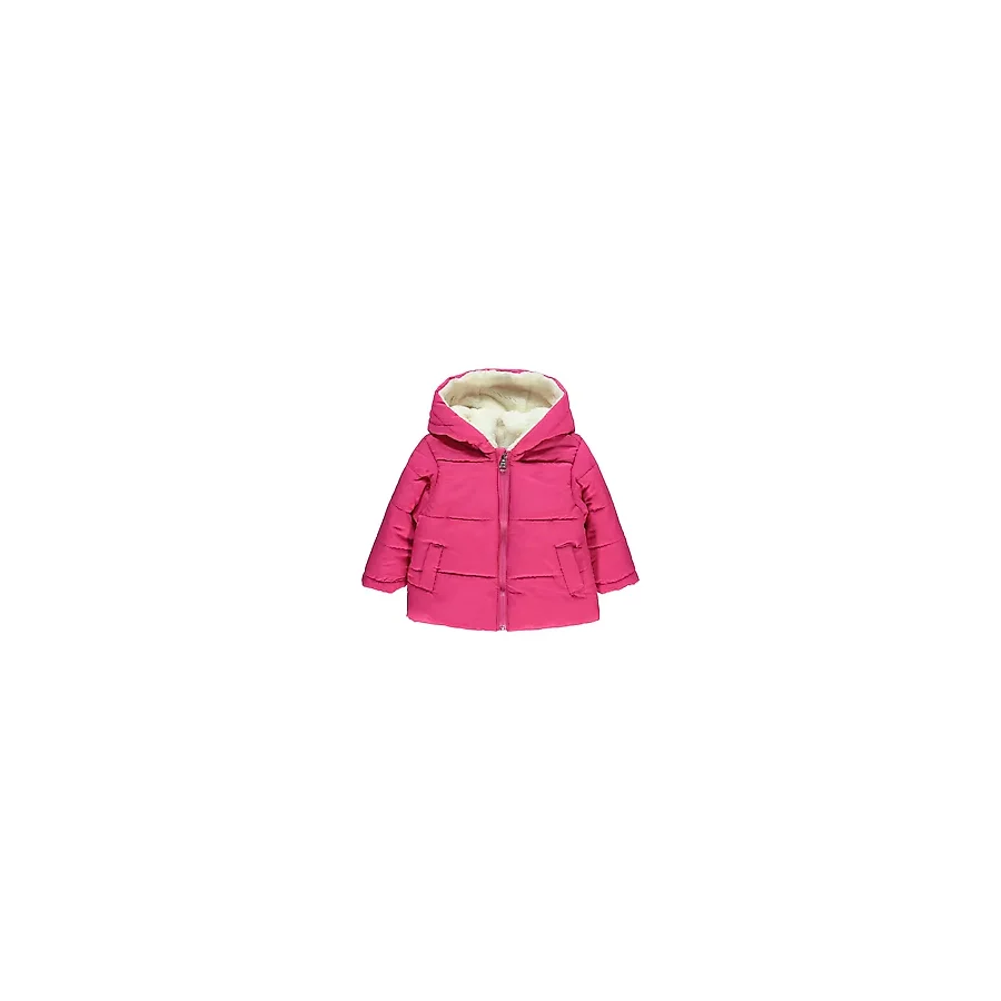 Civil Baby Kız Bebek Kapüşonlu Mont 6-18 Ay Fuşya