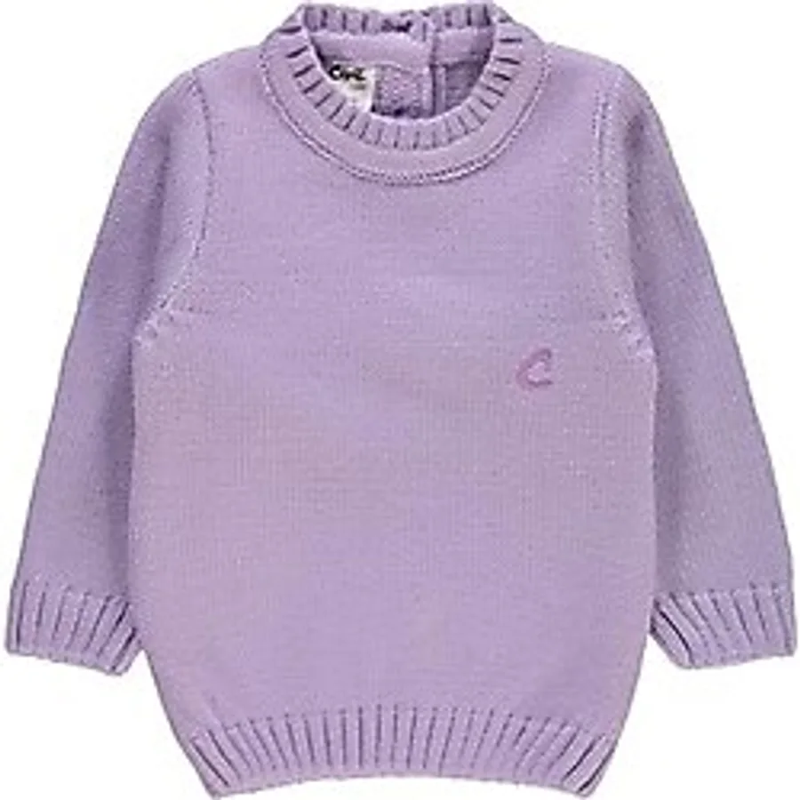 Civil Baby Kız Bebek Triko Kazak 6-18 Ay Lila