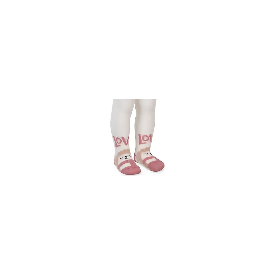 Civil Baby Love 6- Bebek Kız Külotlu Çorap - Ekru 6 Ay