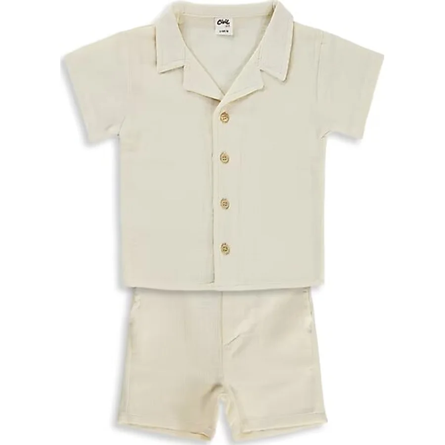 Civil Baby Müslin 6-18 Ay Takım - Bej 12-18 Ay - 12 - 18 Ay