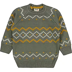 Civil Baby Nord Etnik Örğü 6-18 Ay Kazak - Haki 6-9 Ay