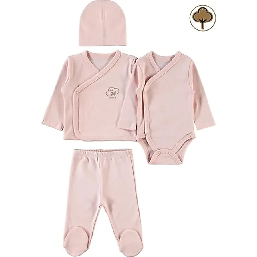 Civil Baby Organik Prematüre Zıbın Takımı Pembe