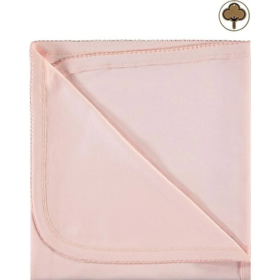 Civil Baby Organik Tek Kat 95x85 cm Pembe Bebek Battaniyesi