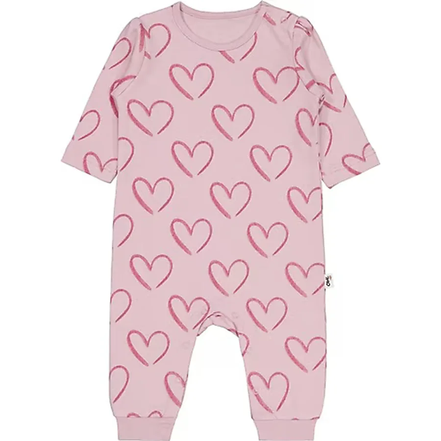Civil Baby Tramlı Kalp Empirme 6-18 Ay Tulum - Pembe 18-24 Ay - Pastel Pembe - 18 - 24 Ay