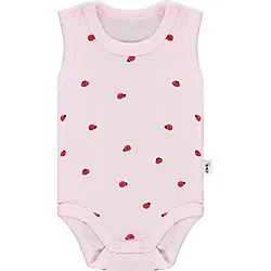 Civil Baby Uğur Böceği Empirme 0-48 Ay Çıtçıtlı Badi - Pembe 3-4 Yaş