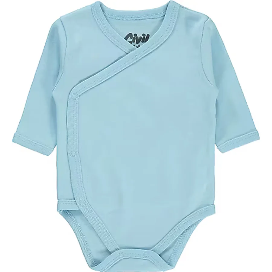 Civil Bebek Kruvaze Yaka Çıtçıtlı Badi 1-6 Ay
