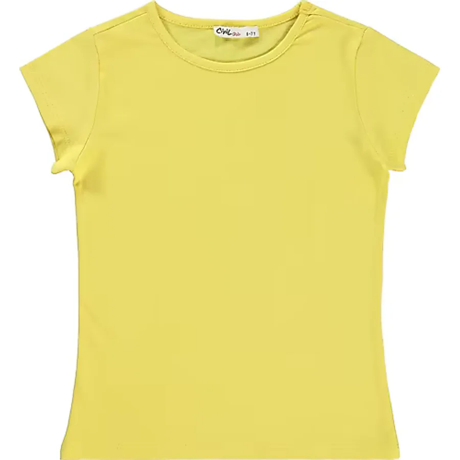 Civil Girls Kız Çocuk Tişört 6-9 Yaş Sarı
