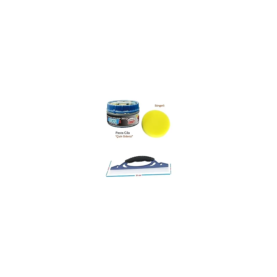 Çizik Giderici Parlatıcı Pasta Cila Süngerli + Oto Cam Sil Çekçek