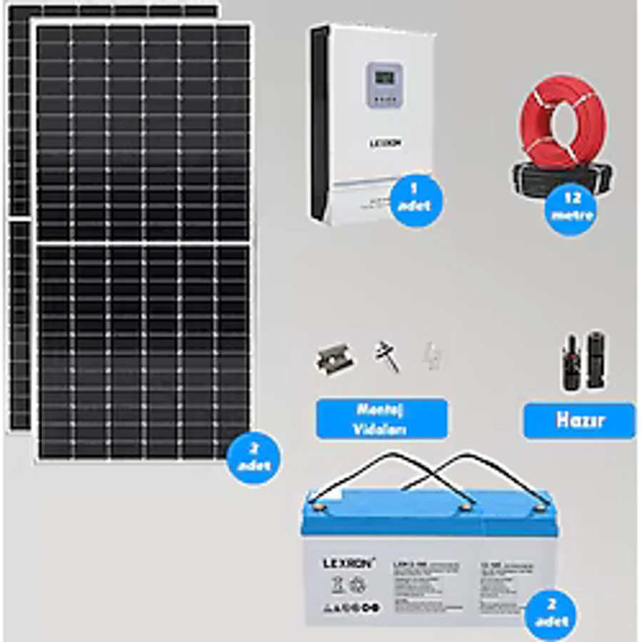 CKS ENERJI 3kW Hazır Solar Paket Kolay Kurulum(MİNİMUM PAKET)