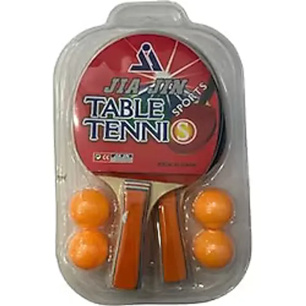 CKSpor Masa Tenisi Raketi Seti, 2 Raket + 4 Pinpon Topu, Ahşap