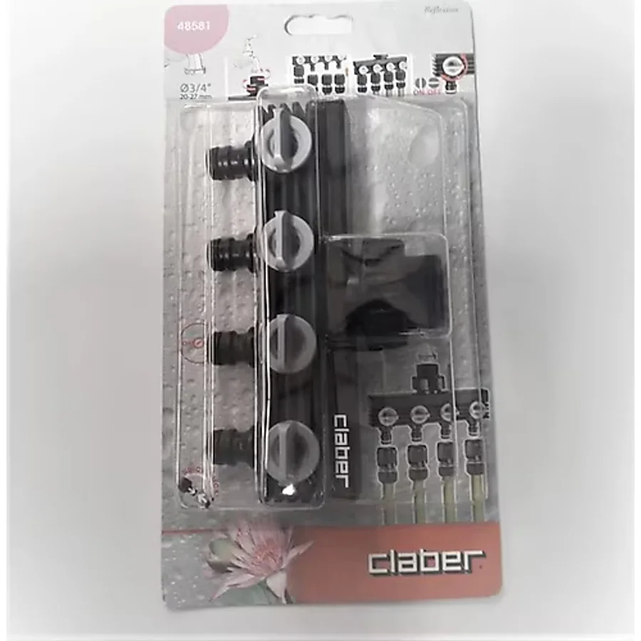 Claber 48581 Dörtlü Musluk Adaptörü