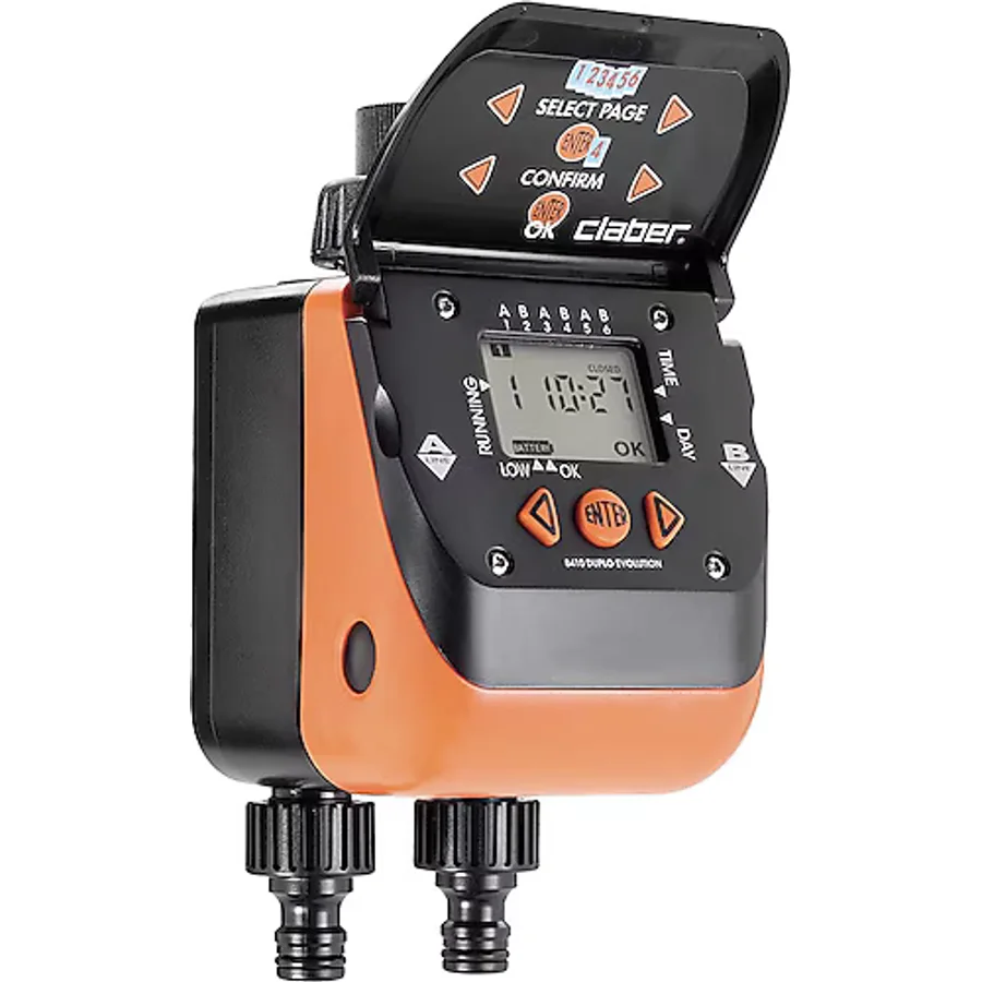Claber 8410 Aquadue Duplo Evolution İki Çıkışlı Su Zamanlayıcısı