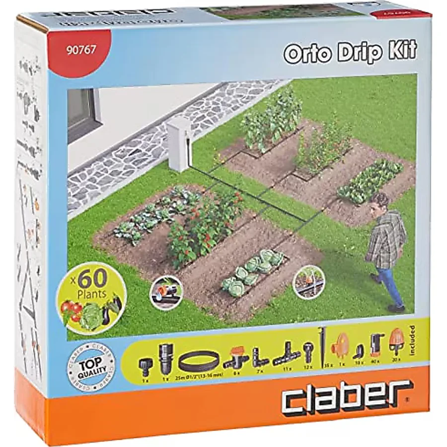 Claber 90767 Orto Drıp Kıt Damlama Sulama Sistemi Kiti- 25 Metre