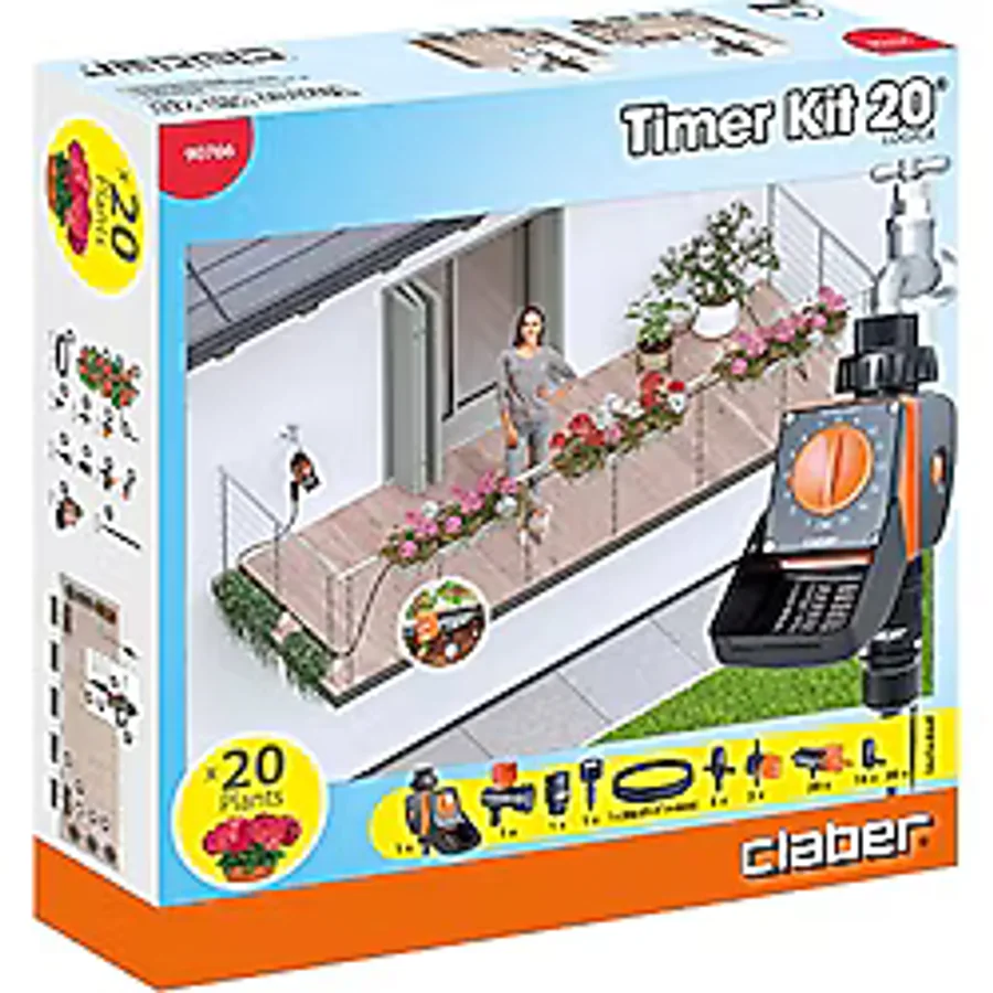 Claber D90766000 - Kit 20 zamanlayıcı Logica Clasic 20 çiçek saksısı