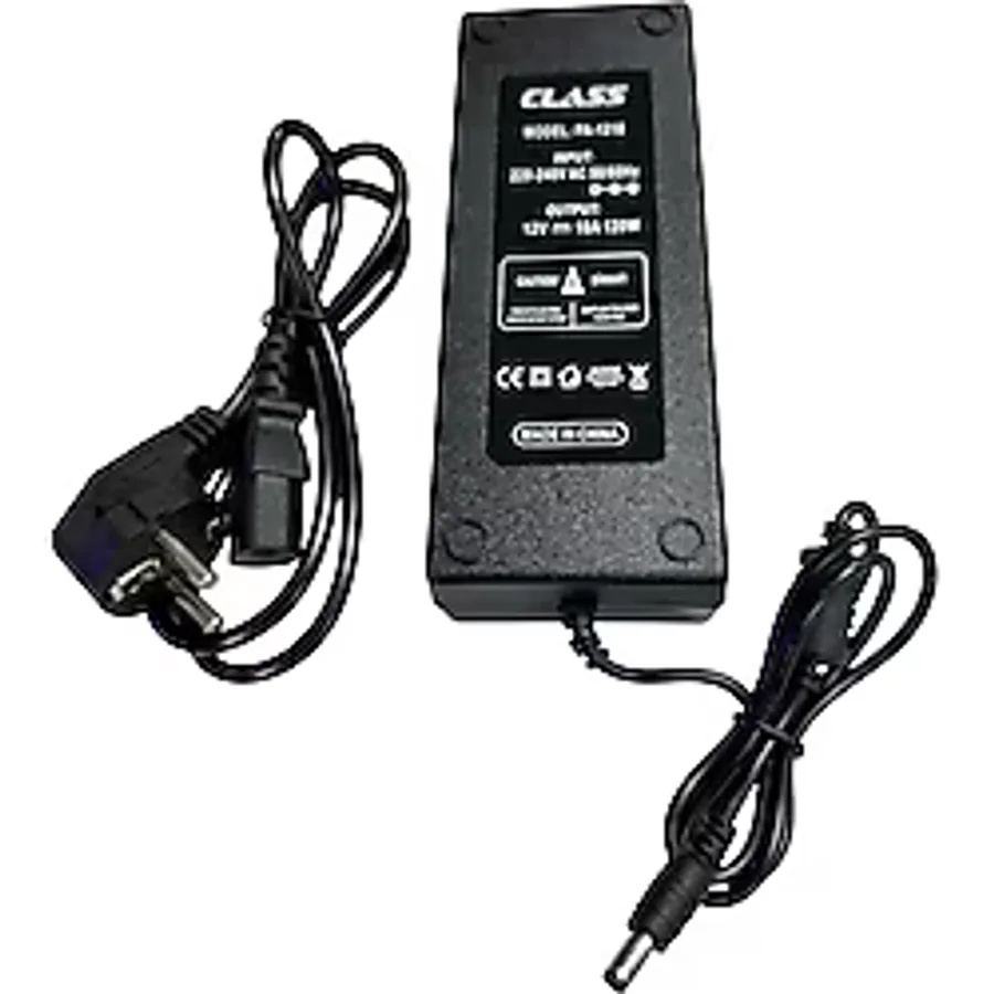 Class 12volt 10amper 120watt Plastik Kasa Adaptör 12v 10a 5.5x2.5mm Jak Fişli Siyah