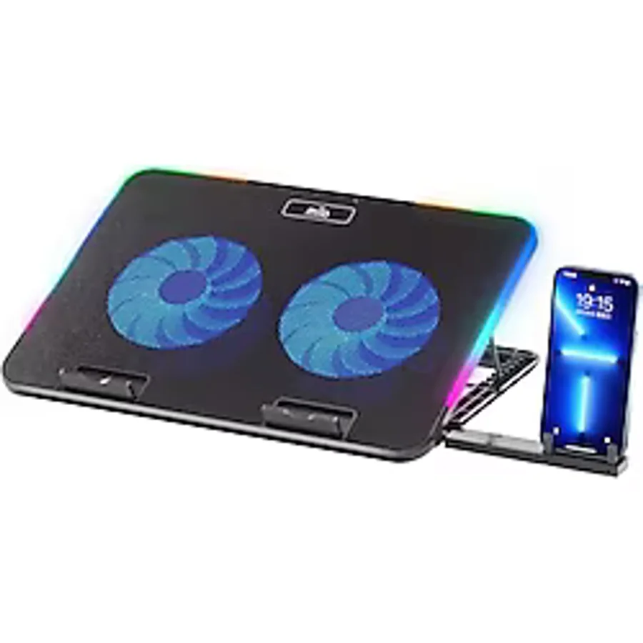 Classone Mila Serisi M2 R-TYPE 13-17 inch RGB Işıklı, 2 Büyük Fan, Telefon Standı,2 USB Notebook Soğutucu Stand