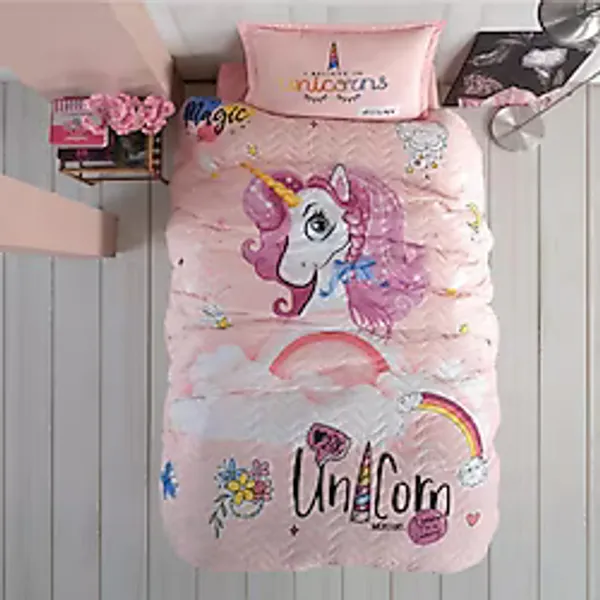 Clasy Ranforce Dört Mevsim Set Tek Kişilik Pink Dreams V1 Pudra
