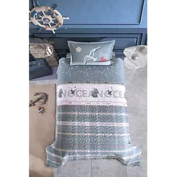 Clasy Ranforce Pamuk Tek Kişilik Dört Mevsim Set Ocean - Mavi - 180 x 240 cm