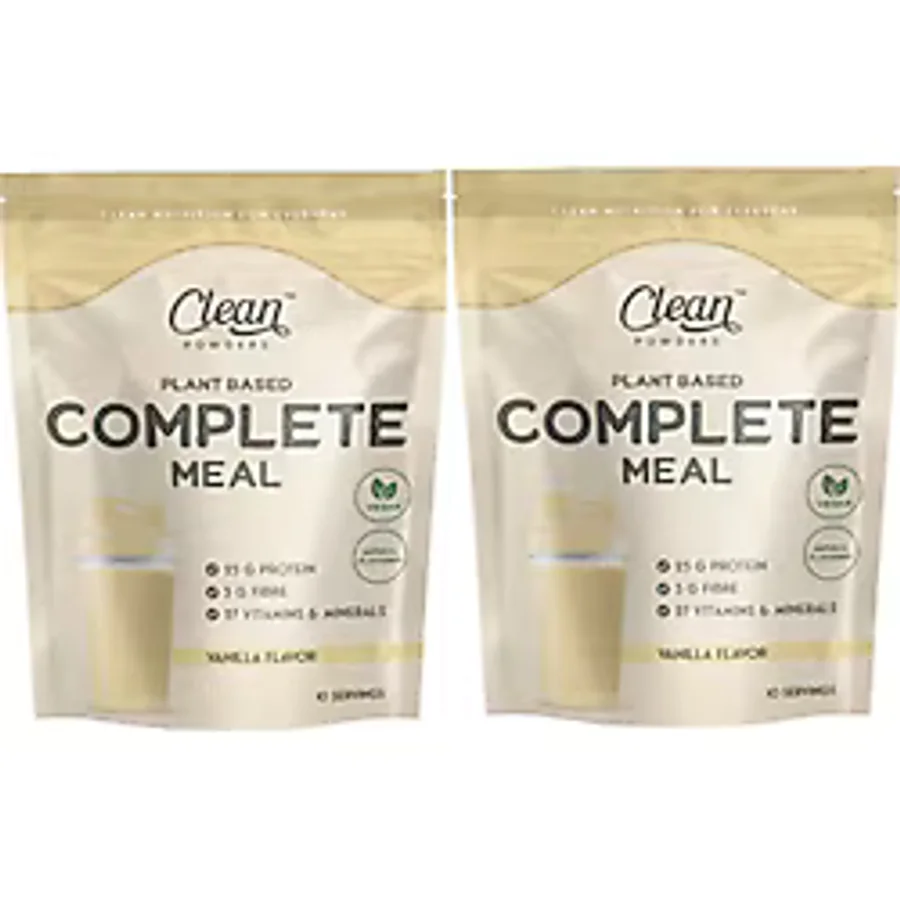 Clean Powders Bitkisel Öğün Tozu (Plant Based Complete Meal) 600 Gr - Vanilya 2 Adet