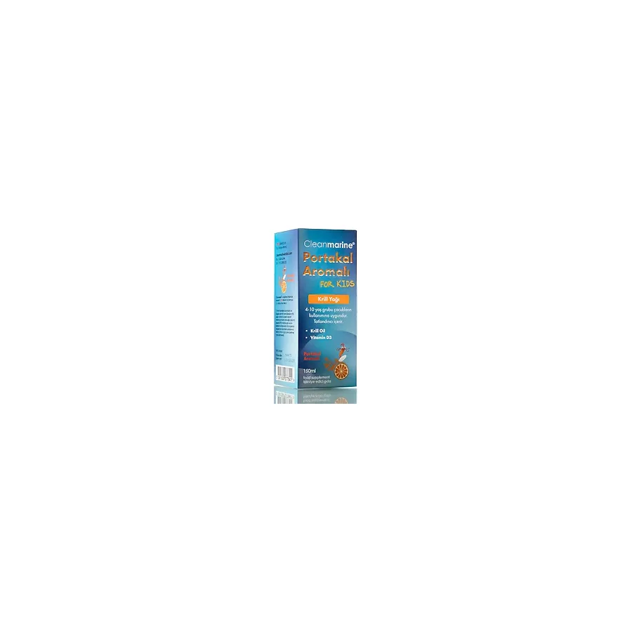 Cleanmarine Çocuklar İçin Omega 3 Krill Yağı - Portakal Aromalı Sıvı Takviye 150 ml
