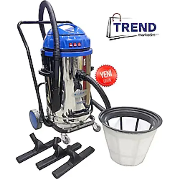 Cleanvac Sanayi Tipi 3 Motor'lu Islak Kuru Süpürge Makinası 3600 Watt - 3600 W
