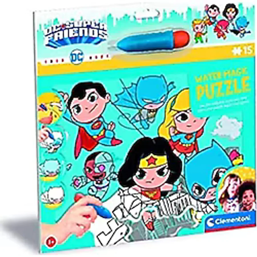 Clementoni 15 Parça Water Magic Frame Puzzle DC Super Friends 22243