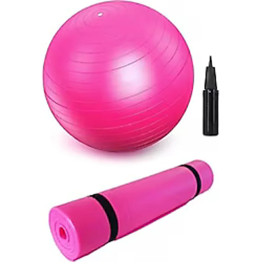 Clifton 65 cm Pilates Topu 7mm Pilates Minderi Egzersiz Seti Pilates Seti Yoga Seti Pembe, dop10521414igoclft