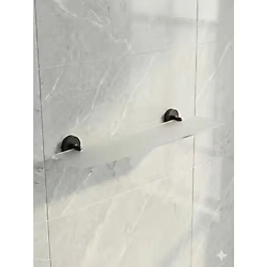 Clk Banyo Karaca Duvara Montajlı Cam Banyo Etajeri (Raf) Sıyah