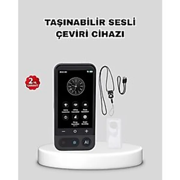 Cm Store Taşınabilir Akıllı Sesli Çeviri Cihazı - 139 Dil Desteği Dokunmatik Ekran