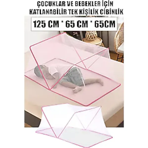CMT KATLANABİLİR PEMBE ÇOCUK VE BEBEK CİBİNLİK