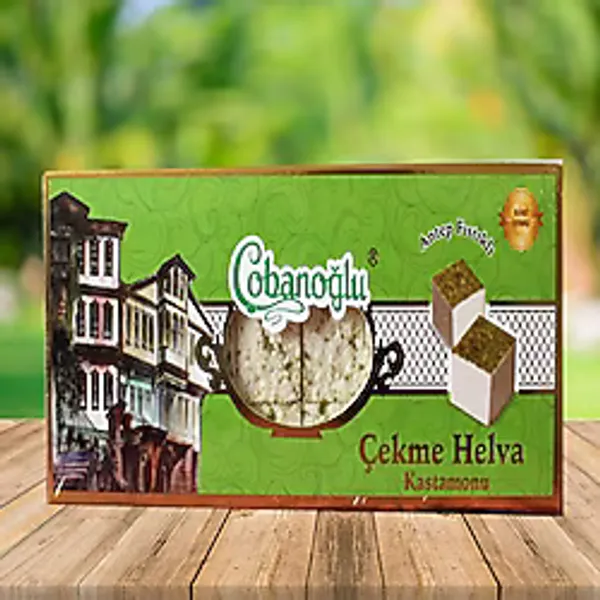 Çobanoğlu 800G Antep Fıstıklı Çekme Helva - 800 gr